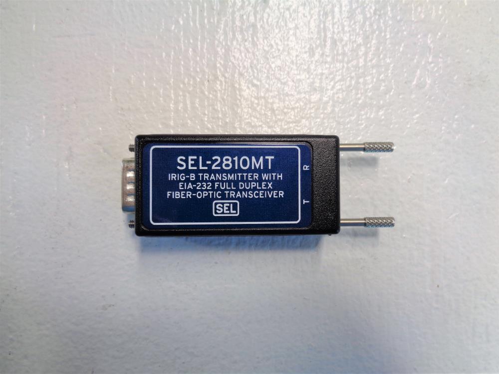 SEL IRIG-B Transmitter w/ EIA-232 Full Duplex Fiber-Optic Transceiver SEL-2810MT